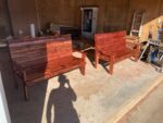 handcrafted cedar benches 4ft long